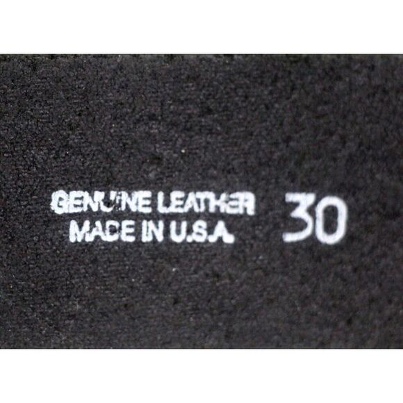 AL & Co BLACK REAL LEATHER 1 3/8"Wd DRESS CASUAL CLASSIC WOMEN'S BELT Sz 30 (R7 - Picture 7 of 12